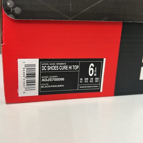 WOMEN’S DC CURE HI TOP SIZE 6.5 - Picture 9 of 10